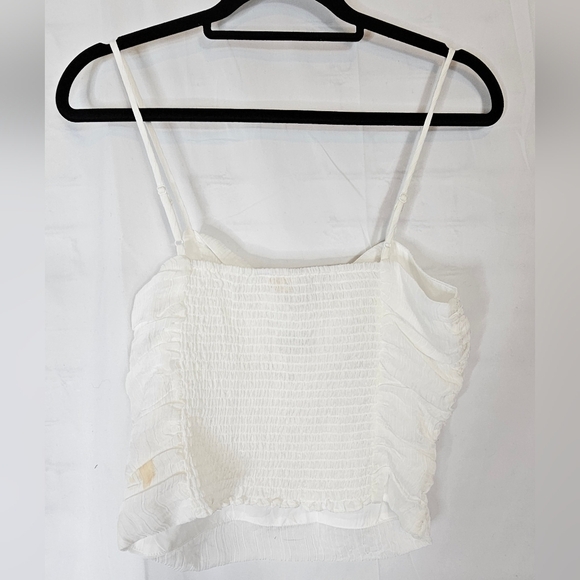 WAYF size Large white sleeveless crop top NWOT boho festival - Picture 4 of 7